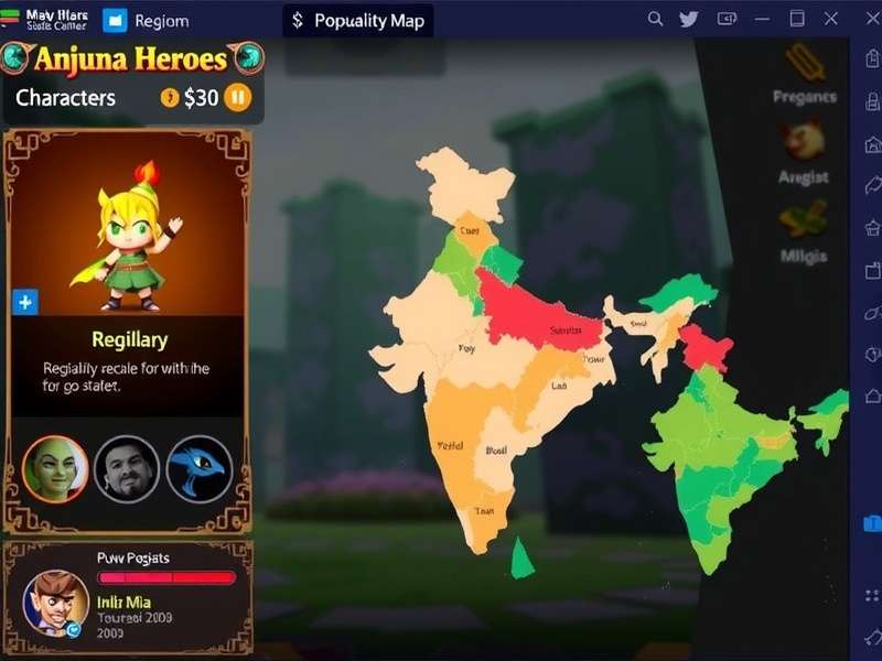 Anjuna Heroes character selection screen