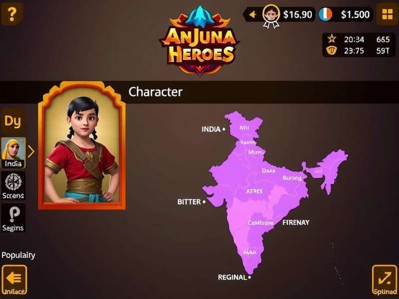 Anjuna Heroes gameplay screenshot showing character in action